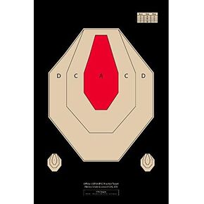 Official USPSA/IPSC Practice Paper Shooting Targets, Competition Torso Target, Paper Silhouette Shooting Target, Shooting Range, Rifles, Handguns, & Shotguns