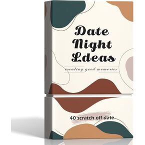 40 Date Night Ideas for Couple, Adventurous Scratch-Off Cards for Couple Games, Wedding Anniversary Couple Gift Ideas for Him, Her, Wife or Husband, Fun Couple Gifts for Date Night