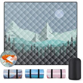 Picnic Blankets 60x80 Sand Repellent Water Resistant Padded Couples Beach Blanket Backseat Covers Campers Europe Travel Trailer Equipment Outdoorsy Birthday Gift for Girlfriend Teen Kids boss
