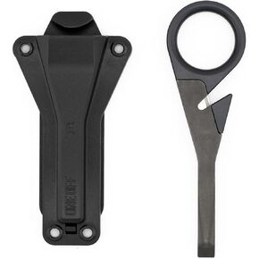 OS Tool—AR tool for rapid stuck case removal and built-in strap Cutter. Attaches to tactical gear with MOLLE straps., Black