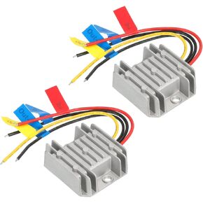 MECCANIXITY Power Converter Voltage Regulator 2A 96W and 1A 48W 12V Step-Up to DC 48V Waterproof Conversion Transformer 2in1 Set