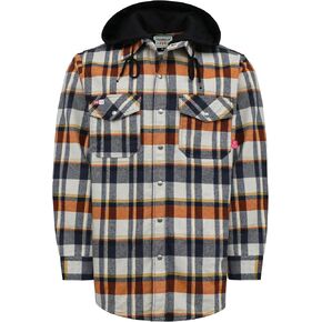 TICOMELA FR Shirts for Men 8.5oz Flannel Plaid Heavy Weight Flame Resistant Shirts Fire Retardant Welding Jacket
