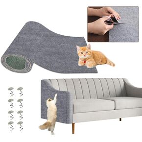 78.7"x15.8" Cat Scratch Furniture Protector Cat Carpet With Self-Adhesive Trimmable-Adhesive Carpet Cat Scratch Furniture Protector Replacement For Cat Tree Shelf Shelves Couch Furniture Diy Protector