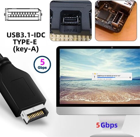 xiwai منافذ مزدوجة USB 3.0 19/20Pin & Type-E فاصل رأس أنثى إلى موصل اللوحة الأم 19/20Pin PCBA محور محول 5 جيجابت في الثانية in Kuwait