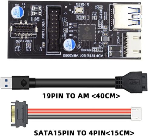 xiwai منافذ مزدوجة USB 3.0 19/20Pin & Type-E فاصل رأس أنثى إلى موصل اللوحة الأم 19/20Pin PCBA محور محول 5 جيجابت في الثانية in Kuwait