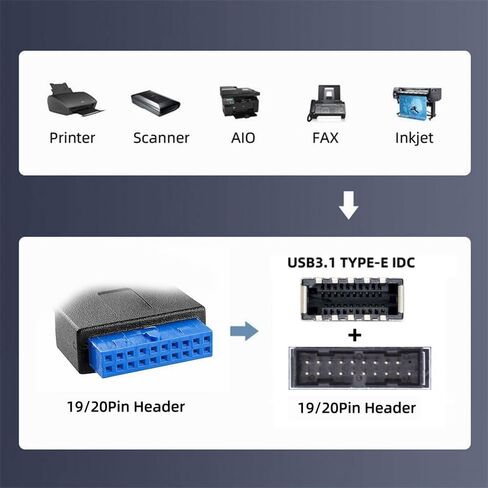 xiwai منافذ مزدوجة USB 3.0 19/20Pin & Type-E فاصل رأس أنثى إلى موصل اللوحة الأم 19/20Pin PCBA محور محول 5 جيجابت في الثانية in Kuwait