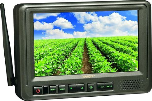 Voyager WVOM713 7 بوصات رقمية لاسلكية للاقتران التلقائي لمقطورة RV شاشة احتياطية/جهاز استقبال للكاميرات اللاسلكية الرقمية مع تقنية WiSight، تدعم ما يصل إلى 3 كاميرات (غير متضمنة) (متجدد) in Saudi Arabia