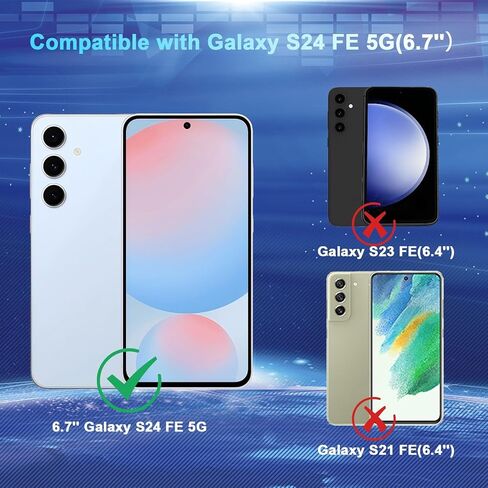 عبوتان+2 واقي شاشة للخصوصية لهاتف Galaxy S24 FE - عبوتان من فيلم الخصوصية + عبوتان من زجاج مقسى لعدسات الكاميرا، خالية من الفقاعات عالية الوضوح، حماية ضد التجسس لهاتف Samsung S24 FE 5G in Kuwait