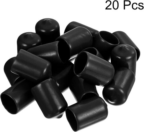 uxcell 20pcs Round Rubber End Caps 1"(25mm) White Vinyl Cover Screw Thread Protectors in Kuwait