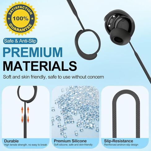 Anti-Lost Strap Compatible with Bose New QuietComfort Earbuds 2024, Silicone Sports Lanyard for Bose New QC Earbuds in Kuwait