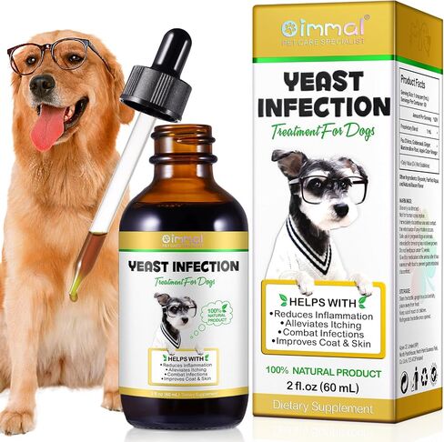 Dog Antibiotics for Skin Infection, Dog Antibiotics, Antibiotic for Dogs, Natural Antibiotics for Dogs Multivitamin Support Immune and Dog Allergy Itch Relief, Pet Antibiotics Supplement, 2 Fl Oz in Kuwait
