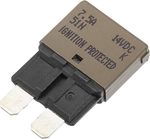 Motoforti Universal Car E37 Circuit Breakers Fuses Replacement, 7.5A 14V, Durable, Plastic Metal, Dark Brown in Saudi Arabia