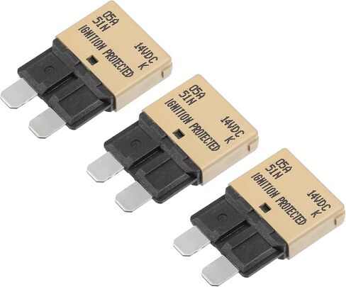 Motoforti Universal Car E37 Circuit Breakers Fuses Replacement, 5A 14V, Durable, Plastic Metal, Brown, 3 Pcs in Saudi Arabia