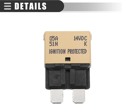 Motoforti Universal Car E37 Circuit Breakers Fuses Replacement, 5A 14V, Durable, Plastic Metal, Brown, 3 Pcs in Saudi Arabia