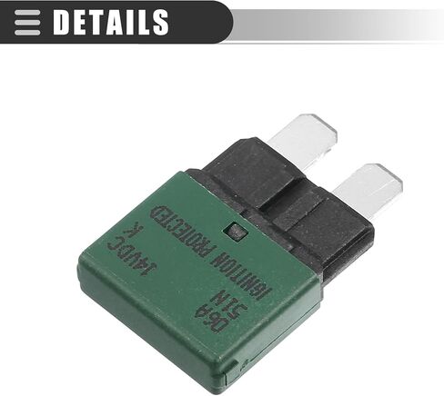 Motoforti Universal Car E37 Circuit Breakers Fuses Replacement, 6A 14V, Durable, Plastic Metal, Dark Green, 5 Pcs in Saudi Arabia