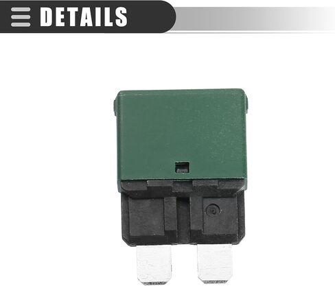 Motoforti Universal Car E37 Circuit Breakers Fuses Replacement, 6A 14V, Durable, Plastic Metal, Dark Green in Saudi Arabia