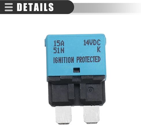 Motoforti Universal Car E37 Circuit Breakers Fuses Replacement, 15A 14V, Durable, Plastic Metal, Blue, 3 Pcs in Saudi Arabia