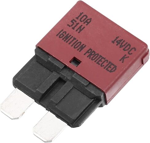 Motoforti Universal Car E37 Circuit Breakers Fuses Replacement, 10A 14V, Durable, Plastic Metal, Red in Saudi Arabia