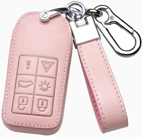 HIBEYO Key Case Cover for Volvo Smart Car Key Accessories with Keychains in Saudi Arabia