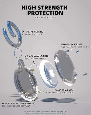 Air Tags-2 Pack, Airtag Holder with Keychain, Full Body Shockproof Case for Apple air Tracker Tags, Airtags Frosted Hard Cover for Dog Cat Collar, Luggage, Key (Black+Purple) in Kuwait