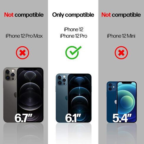 Power Theory Designed for iPhone 12/iPhone 12 Pro Privacy Screen Protector Tempered Glass Anti Spy protection [9H Hardness], Easy Install Kit, 99% HD Bubble Free Case Friendly, Anti-Scratch, 2 Pack in Kuwait
