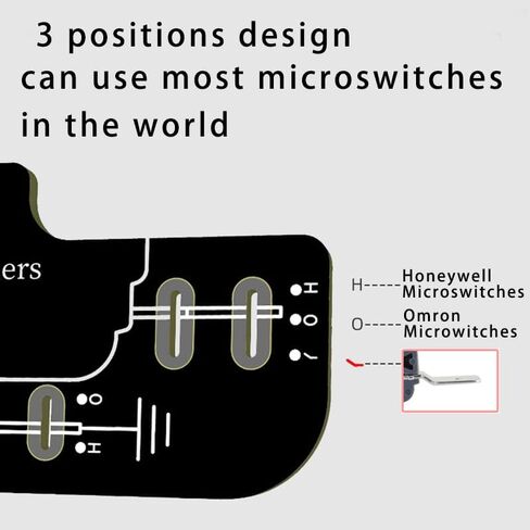 Replaced JLF PCB for Sanwa TP-MA PCB Board With 4pcs D3V .187" Microswitches Hot Swap Joystick Board for OTTO DIY V2 V5 Kit (Black with 4pcs D3V switches) in Saudi Arabia