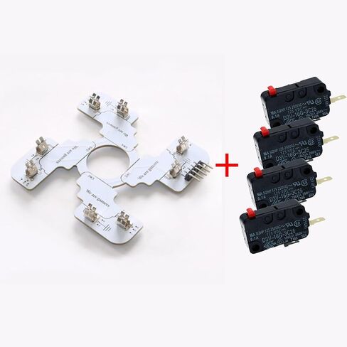Replaced JLF PCB for Sanwa TP-MA PCB Board With 4pcs D3V .187" Microswitches Hot Swap Joystick Board for OTTO DIY V2 V5 Kit (Black with 4pcs D3V switches) in Saudi Arabia
