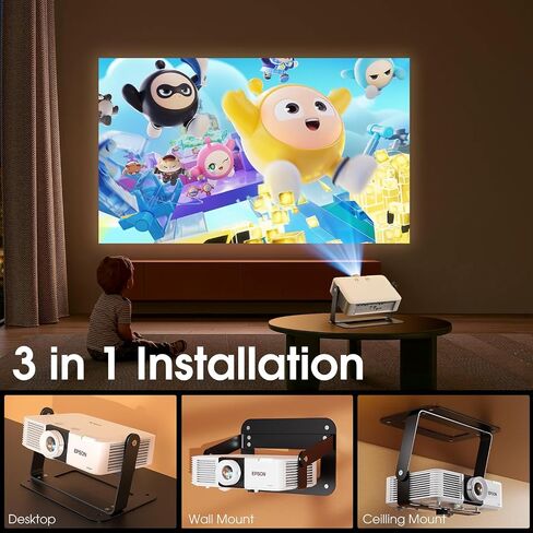 Desktop Projector Mount - Projector Ceiling Mount with 360°Adjustable - Universal Stand 1/4 Screw for LED LCD Video Projectors Camera with Cable Ties in Kuwait