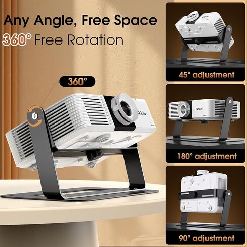 Desktop Projector Mount - Projector Ceiling Mount with 360°Adjustable - Universal Stand 1/4 Screw for LED LCD Video Projectors Camera with Cable Ties in Kuwait