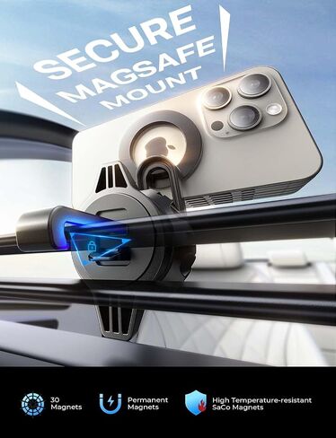 LISEN for Magsafe Car Mount Vent Magnetic Phone Holder for Car Vent, [30X Powerful Pro] for Magsafe Car Vent Phone Mount for Car Fits Samsung Google iPhone 15 Pro Max Plus Mini 14 13 12 in Saudi Arabia