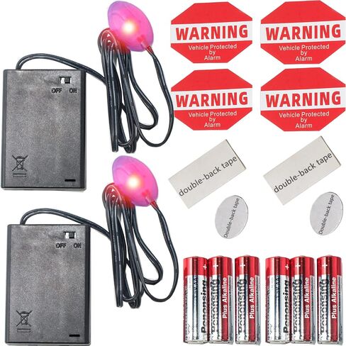 Fake Car Alarm, Dummy Car Alarm,(Batteries Included) Red LED Light Simulate Imitation Security System, Warning Anti-Theft Flash Blinking Lamp,1Pack in Saudi Arabia