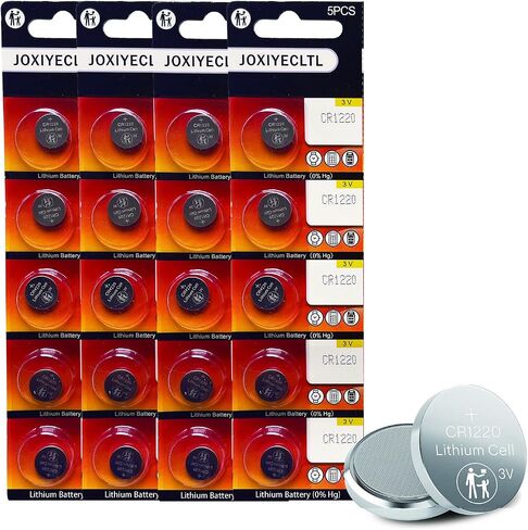 بطاريات خلية زر CR1220 بطاريات ليثيوم 3 فولت للساعات الحاسبة ولعبة التحكم عن بعد (10 عبوات) in Kuwait
