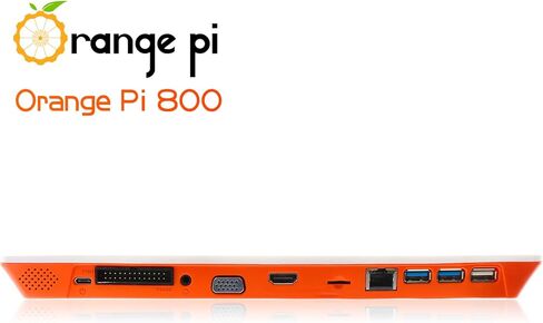 800 Six-Core 64 Bit 4GB RAM Dual Band WiFi Bluetooth 5.0 All-in-One Keyboard Computer Kit with 64GB EMMC, Run Android, Orange Pi OS, Manjaro, Ubuntu, Debian (Pi800+TypeC 5V4A Supply) in Saudi Arabia