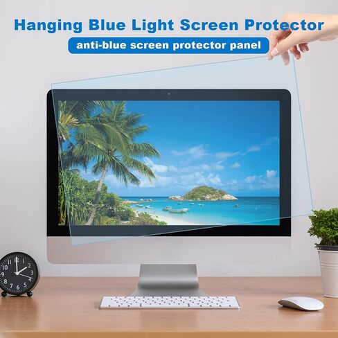 Blue Light Screen Protector for 23 23.6 23.8 24 inch Computer Monitor Hanging Type Blue Light Blocking Filter Panel Anti Scratch Eye Protection Shield for Desktop Computer in Saudi Arabia