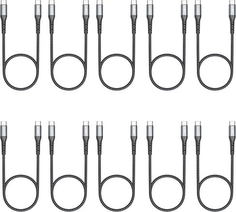 SUNGUY USB C to USB C 1.5FT [2Pack], 60W USB C Cable PD Fast Charge USB 2.0 Type C Charger Cord Compatible for iPhone 16 15 Pro/Pro Max/Plus, Samsung Galaxy S23, MacBook Air/Pro, iPad Pro/Air in Saudi Arabia