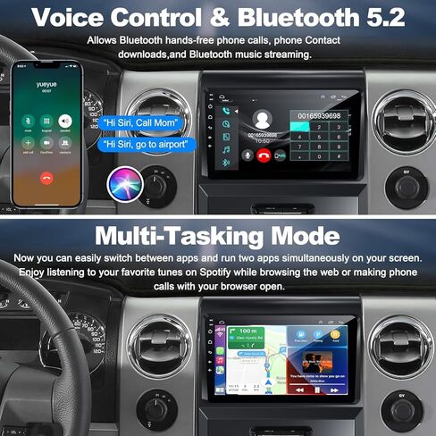 لـ Ford F150 2009-2014 Android 12 Car Stereo 4+32G، 9 بوصة IPS شاشة تعمل باللمس راديو السيارة مع Carplay اللاسلكي / Android Auto، GPS، WiFi، Bluetooth، دعم Obd2 / DVR / DPS in Kuwait
