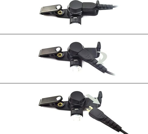 PROMAXPOWER 1-Wire FBI Style Clear Acoustic Tube Earpiece with PTT Button Mic Compatible with Motorola Two-Way Radios XPR3000, XPR3300e, XPR3500, XPR3500e, DEP550, MTP3100 in Kuwait