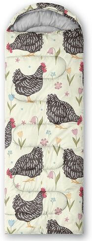 axolotl الكرتون الثعلب كيس النوم، 3 الموسم الطقس الدافئ والبارد kawaii الثعلب الزهور أكياس النوم للأطفال الأولاد المراهقين، أكياس النوم خفيفة الوزن للماء للسفر، معدات التخييم في الهواء الطلق، الأحمر in Kuwait