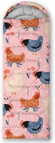 Axolotl Cartoon Fox Sleeping Bag,3 Season Warm and Cool Weather Kawaii Fox Flowers Sleeping Bags for Kids Boys Teens,Waterproof Lightweight Sleeping Bags for Traveling,Outdoors Camping Equipment,Red in Kuwait