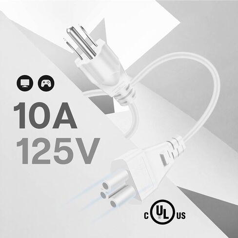 TNP Universal Power Cord (3 Feet) - IEC320 C5 to NEMA 5-15P 3-Prong Mickey Mouse Power Extension Cable Wire Connector Socket Plug Jack for Laptop Notebook AC Power Supply Adapter Charger Wall Outlet in Saudi Arabia