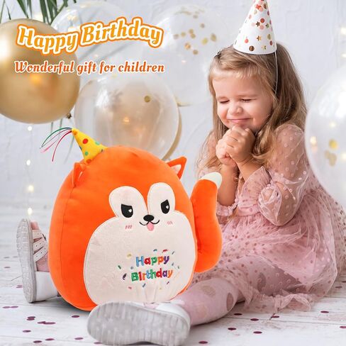 Easfan Birthday Bear Plush Pillow Soft Bear Plush Toy Cute Bear Stuffed Animal Home Room Decoration Birthday Gift for Kids Toddlers Pink,12’’ in Kuwait