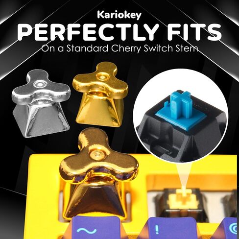 Custom Keycap Full Metal Fidget Spinner for MX Mechanical Gaming Keyboard OEM Profile Esc | Kariokey Artisan Key Caps (Silver) in Saudi Arabia