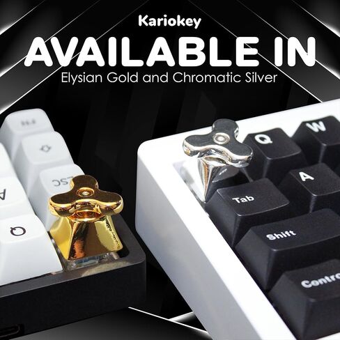 Custom Keycap Full Metal Fidget Spinner for MX Mechanical Gaming Keyboard OEM Profile Esc | Kariokey Artisan Key Caps (Silver) in Saudi Arabia