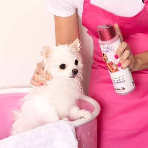 Paris Hilton Fragrance-Free Deshedding Dog Shampoo and Conditioner - Hypoallergenic, Sulfate-Free, Natural Dog Shampoo for Sensitive Skin - Vegan Formula in Kuwait
