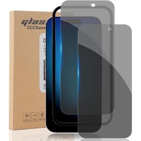 Samsung Galaxy Z Flip 6 Privacy Screen Protector, 2 Pack Inner Anti-Spy Soft Film + 2 Pack Black/Front/Outer Tempered Glass Screen Saver[28°Anti Peep] No Bubble, Case Friendly, Anti Scratch