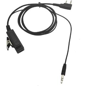 Universal 2-Pin 3.5mm Audio PTT Built-in Mics Adapter for Baofeng Kenwood uv-5r bf-888S Aviation Radio Headphones with 3.5 mm Audio Input Interface