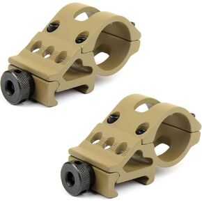 TACFUN 2PCS TAN 45 Degree Offset 1" Flashlight Picatinny Light Laser Mount