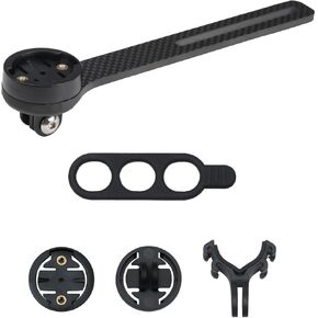 iGPSPORT Carbon Bike Computer Mount, Super Light Out Front Bike Mount Compatible with Garmin Wahoo Cycplus XOSS Bike Computer GoPro Action Camera Bike Light