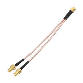 SMA Splitter 6inch SMA Male to Dual SMA Female RF Splitter Cable Low Loss Coaxial for Cellular Hotsport Router Network Card etc.