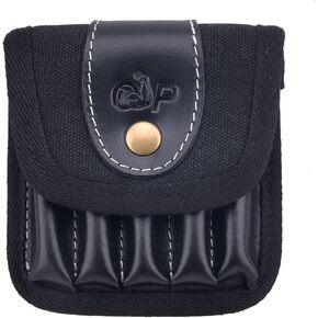 Leather and Canvas Rifle Cartridge Holder Ammo Wallet